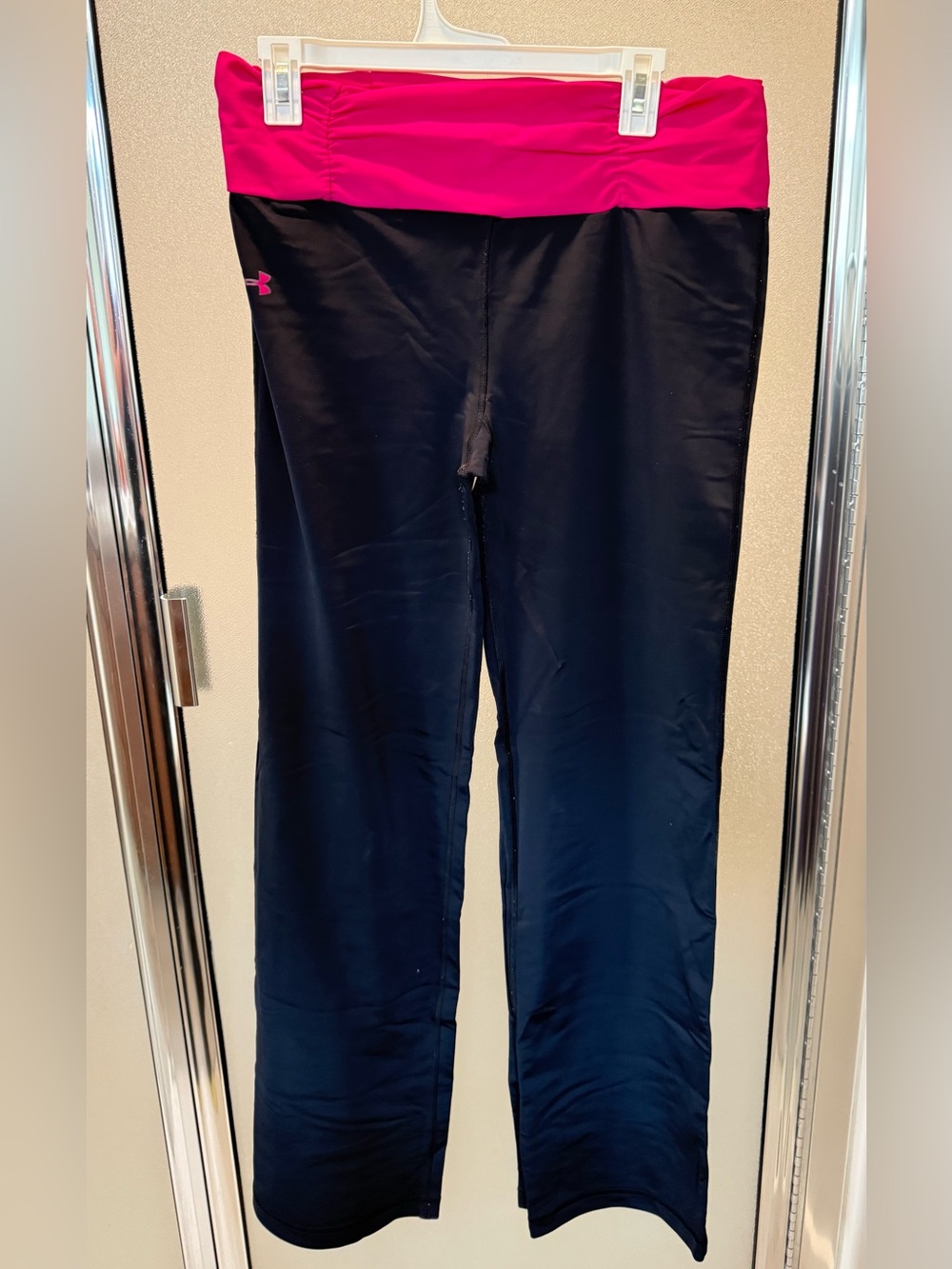 Under Armour Black Pants with Hot Pink Waistband XL
